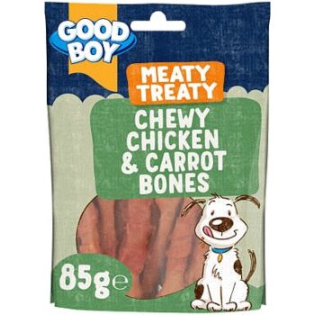 Good Boy Meaty Treaty Chewy Chicken and Carrot Bones (85g)