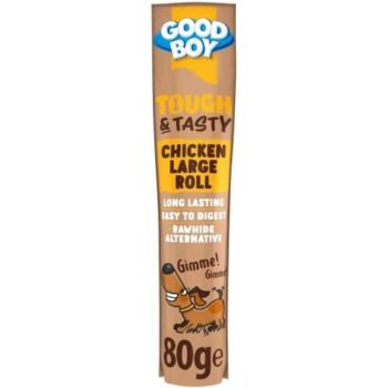 Good Boy Tough & Tasty Chicken Large Roll Rawhide Alternative Dog Treat (80g)