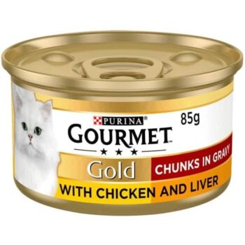 Gourmet Gold Chicken & Liver Chunks in Gravy (85g)