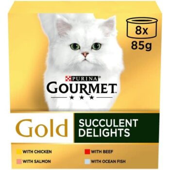 Gourmet Gold Succulent Delights Adult Wet Cat Food Chicken (8 x 85g)