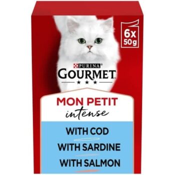 Gourmet Mon Petit Intense Cat Food Pouches Fish Ocean Variety (6 x 50g)