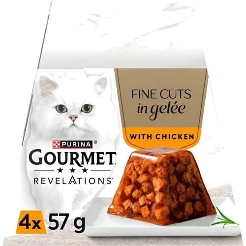 GOURMET Revelations Gelee Chicken in Jelly Wet Cat Food (4 x 57g)