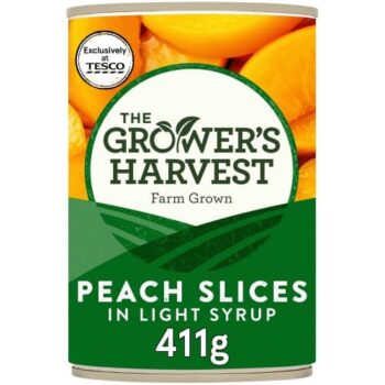 Grower's Harvest Peach Slices in Light Syrup (411g)