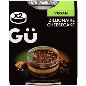 Gu Plant Free From Zillionaire Chocolate & Salted Caramel Cheesecake Dessert (2 x 91.5g, 183g)