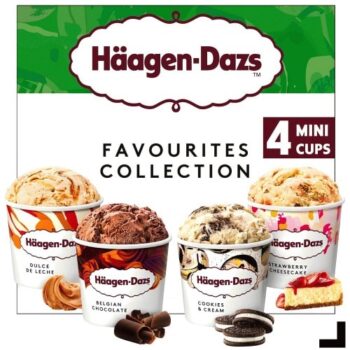 Haagen-Dazs Favourites Mini Cups Ice Cream (4 x 95ml)