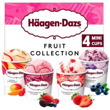 Haagen-Dazs Fruit Collection Minicups Ice Cream (4 x 95ml)