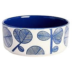 Habitat Leaf Cereal Bowl Blue