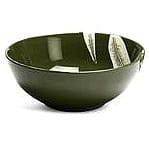Habitat Stoneware Floral Cereal Bowl Green