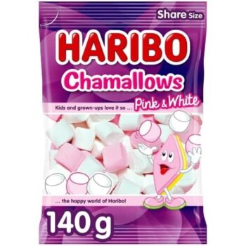 Haribo Chamallows Pink & White Marshmallows Share Bag (140g)