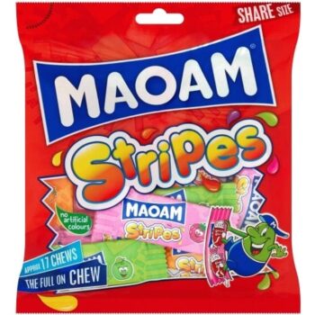 Haribo Maoam Stripes Chewy Sweets Sharing Bag 140g (140g)