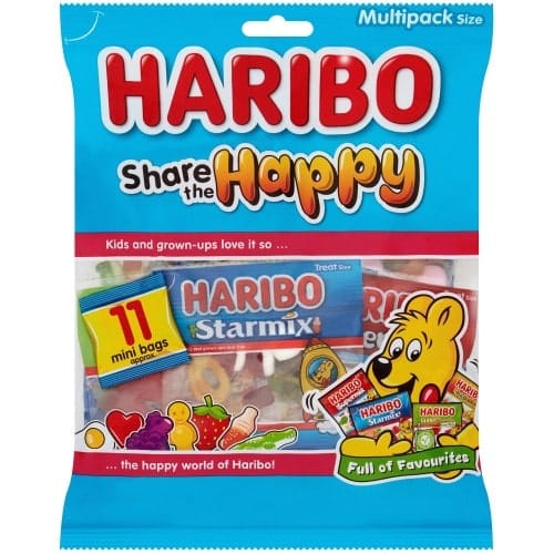 Haribo Share the Happy Multipack 11 x Mini Bags Sweets (16g)
