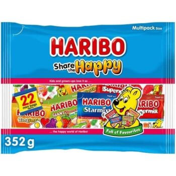 Haribo Share the Happy Sweets 22 Treatsize Mini Bags (352g)