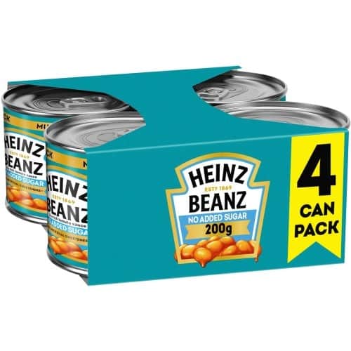Heinz Baked Beans No Added Sugar (4 x 200g)