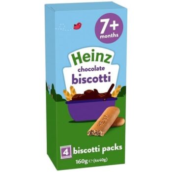 Heinz Chocolate Biscotti Baby Food Snack 7m+ (4 x 40g)