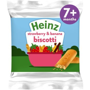 Heinz Strawberry & Banana Biscotti Baby Food Snacks 7+ Months (60g)