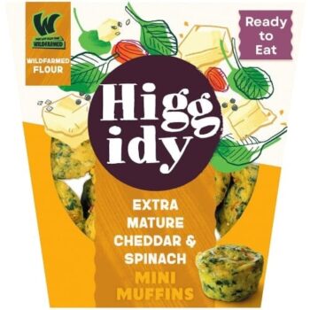 Higgidy Mature Cheddar & Spinach Mini Muffins (130g)