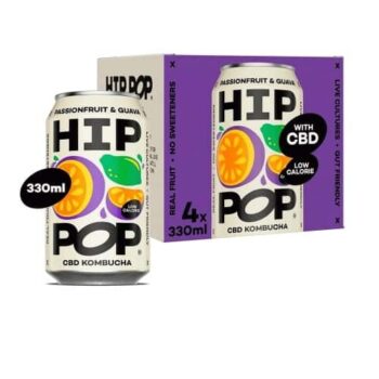 Hip Pop Passionfruit & Guava CBD Kombucha (4 x 330ml)