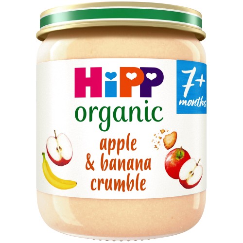 Hipp Organic Apple & Banana Crumble Baby Food Jar 7+ Months (160g)