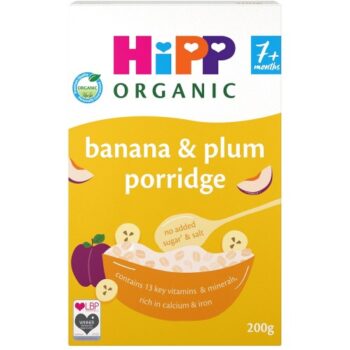 Hipp Organic Banana & Plum Porridge Baby Cereal 7+ Months (200g)