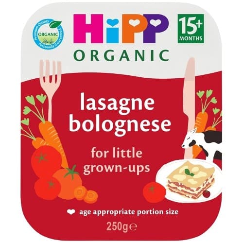Hipp Organic Lasagne Bolognese Meal 15+ Months Tray for Little Grown Ups (250g)