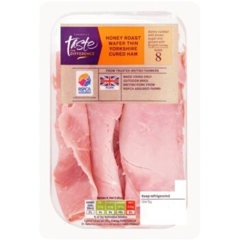 Honey Roast Wafer Thin Yorkshire Cured Ham Slices (8 x 120g)