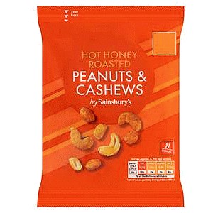 Hot Honey Roasted Peanuts & Cashews (200g)