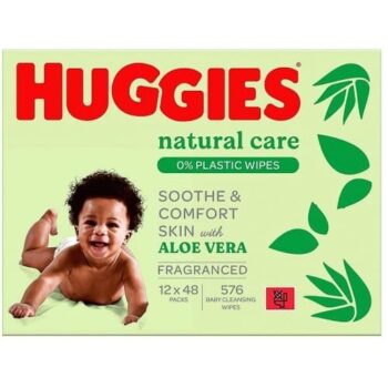 Huggies Natural Care Plastic Free Baby Wipes (48, 12)