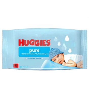Huggies Pure Baby Wipes 0% Plastic Single Pack (48)