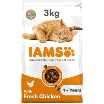 Iams for Vitality Adult Cat Food with Fresh Chicken (2kg)