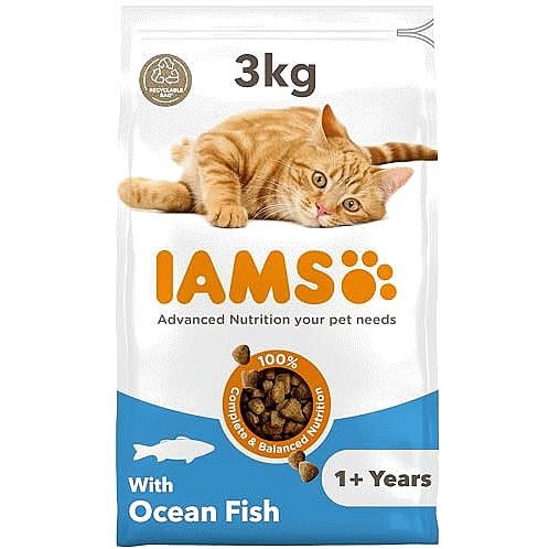 IAMS for Vitality Adult Cat Food with Ocean Fish (2kg)