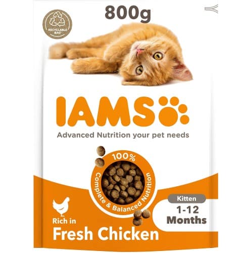 Iams for Vitality Kitten Food with Fresh Chicken (800g)