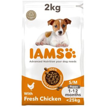 Iams For Vitality Puppy Food Small Medium Breed with Fresh Chicken (2kg)