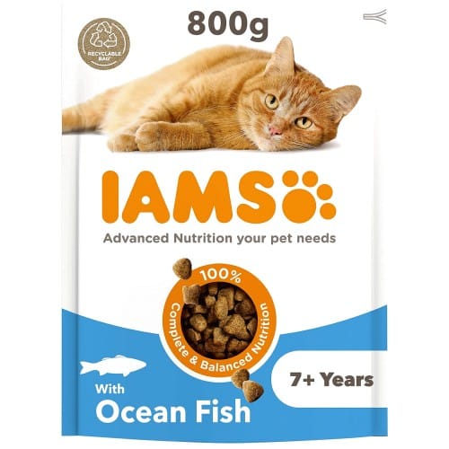 Iams Senior Cat Food With Ocean Fish (800g)