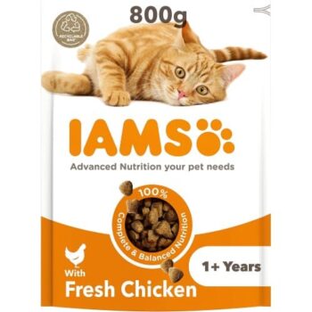 Iams Vitality Adult Cat Food with Fresh Chicken (800g)