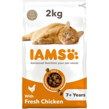 Iams Vitality Senior Cat Food with Fresh Chicken (2kg)