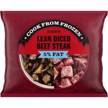 Iceland Lean Diced Beef Steak (350g)