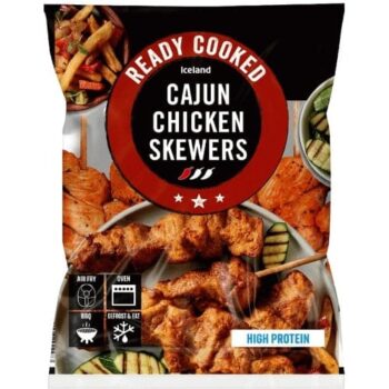 Iceland Ready Cooked Cajun Chicken Skewers (340g)