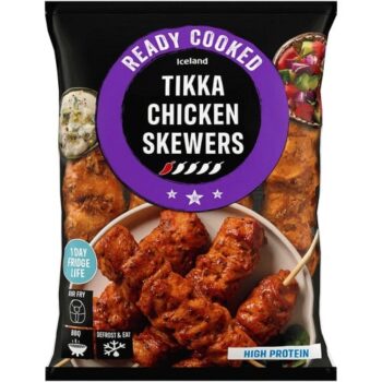 Iceland Ready Cooked Tikka Chicken Skewers
