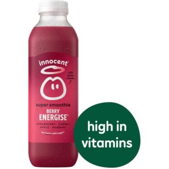 Innocent Energise Super Smoothie Strawberry & Cherry with Vitamins (750ml)