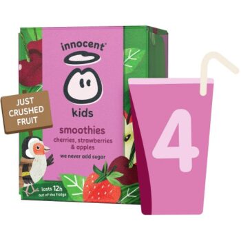 Innocent Kids Cherry Strawberry & Apple Smoothies (4 x 150ml)