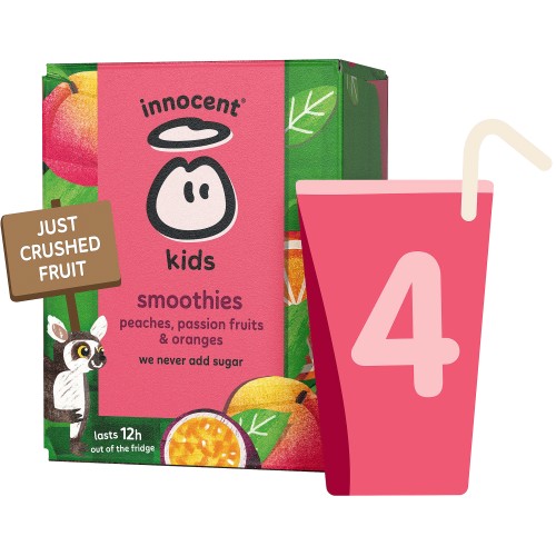 Innocent Kids Smoothies Peaches Passion Fruits & Oranges (4 x 150ml)
