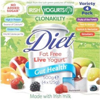 Irish Yogurts Diet Fat Free (4 x 125g)