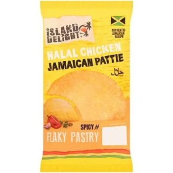 Island Delight Halal Chicken Jamaican Pattie Flaky Pastry (140g)