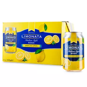 Italian Style Lemon Flavoured Soda 6 Pack