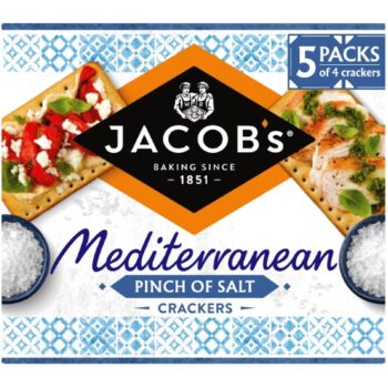 Jacob's Mediterranean Pinch of Salt Crackers (5 x 38g)