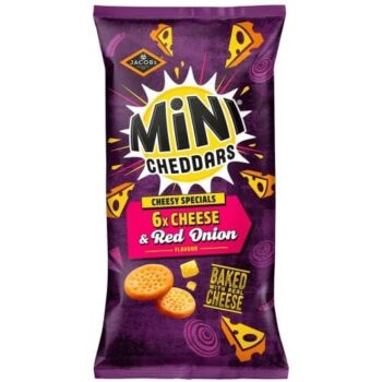 Jacob's Mini Cheddars Cheese & Red Onion (6 x 23g)