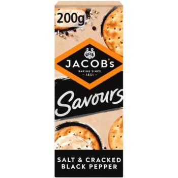 Jacob's Savours Salt & Cracked Black Pepper Bakes (200g)
