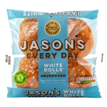 Jason's Everyday White Rolls with Sourdough (4 x 320g)