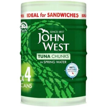 John West Tuna Chunks In Spring Water (4 x 145g)