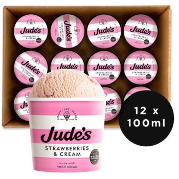 Jude's Strawberries & Cream Multipack (12 x 100ml)